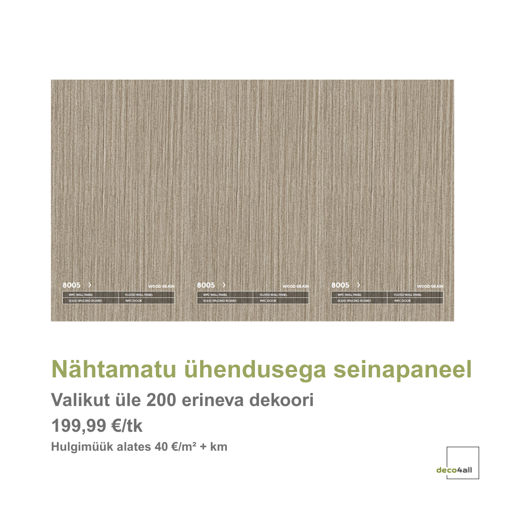 Nähtamatu ühendusega seinapaneel