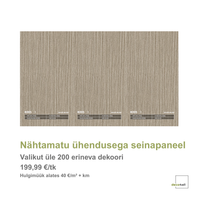 Nähtamatu ühendusega seinapaneel